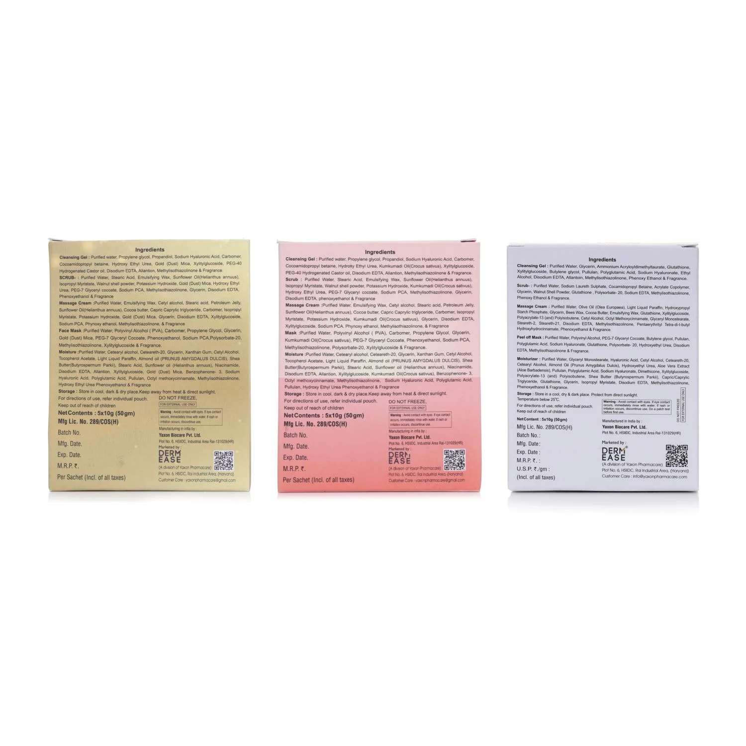 GOLD , KUMKUMADI AND RE GLOW FACIAL KIT COMBO